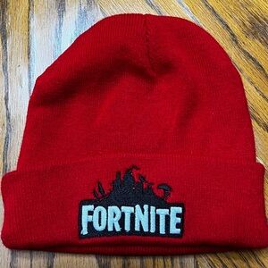 Fortnite Unisex Beanie. color red